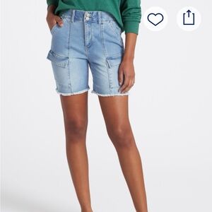 Democracy Blue Cargo Denim Shorts